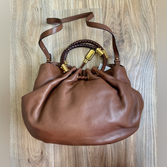 Michael Kors "Skorpios" Pebbled Leather Bag EUC - Picture 1 of 12